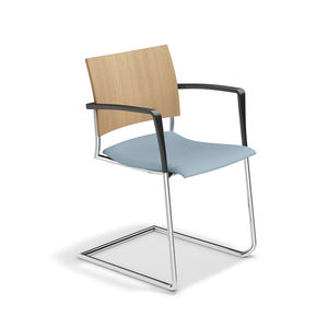sedia visitatore moderna / con braccioli / imbottita / cantilever