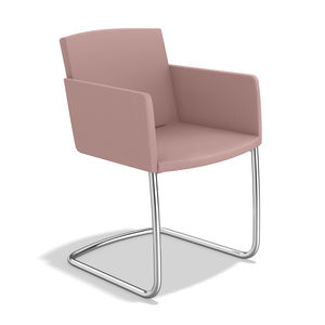 sedia visitatore moderna / con braccioli / imbottita / cantilever