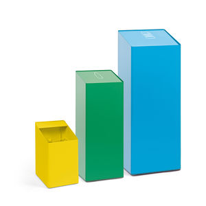 pattumiera per raccolta differenziata / contenitore / in metallo / moderna