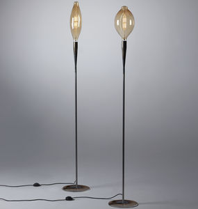 lampada da terra / moderna / in vetro soffiato / dimmerabile