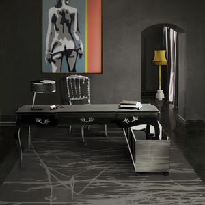 scrivania in mogano / design originale / classica / con vano contenitore