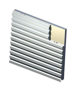 rivestimento di facciata in acciaio inox / in metallo / ondulato / in pannello