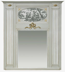specchio a muro / in stile / rettangolare / in legno