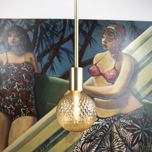 lampada a sospensione / moderna / in ottone / da interno