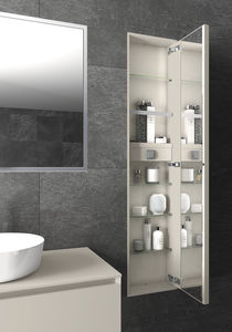 mobile da bagno moderno / in legno / da parete / alto