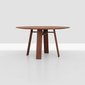 tavolo da pranzo moderno / in legno massiccio / rettangolare / rotondo