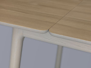tavolo da pranzo moderno / in legno massiccio / rettangolare / professionale