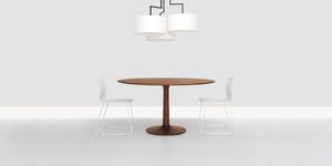 tavolo moderno / in legno massiccio / rotondo / professionale