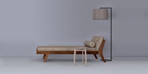 dormeuse moderno / in pelle / in legno massiccio / da sala