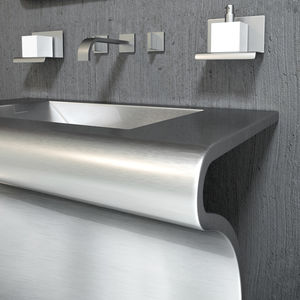 lavabo da terra / rettangolare / in acciaio inossidabile / design originale