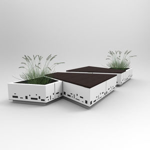 panca da giardino / pubblica / moderna / in metallo