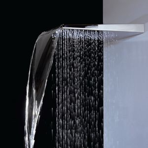 soffione doccia da parete / rettangolare / a cascata / a pioggia