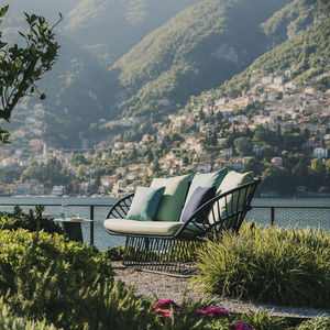 divano moderno / da giardino / in alluminio / in corda