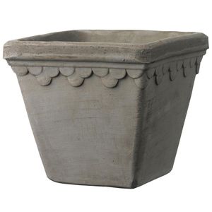 vaso da giardino in terracotta / conico / quadrato