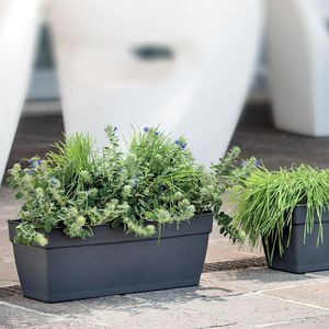 vaso da giardino in plastica / rettangolare