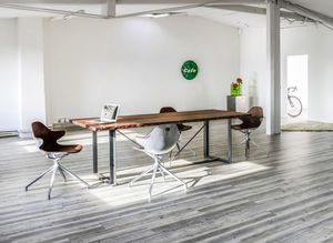 sedia visitatore moderna / girevole / imbottita / con braccioli