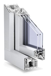 finestra a battente / in alluminio / in PVC / a tripli vetri