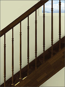 ringhiera in legno / a sbarre / da interno / per scala