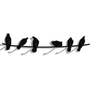 appendiabiti a muro / design originale / in acciaio con rivestimento a polvere