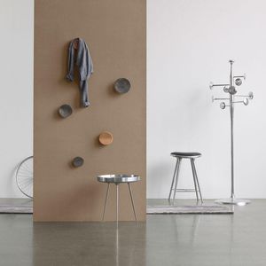 sgabello da bar moderno / in pelle / in alluminio / contract