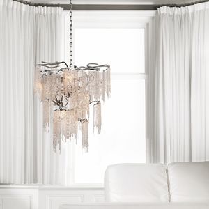 lampadario moderno / in nichel / a incandescenza