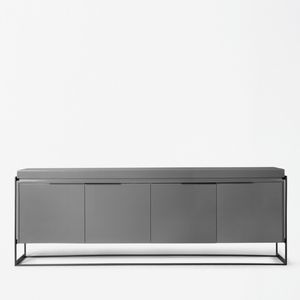 credenza moderna / in legno / in metallo verniciato / grigia