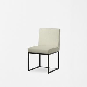 sedia moderna / imbottita / con braccioli / a slitta