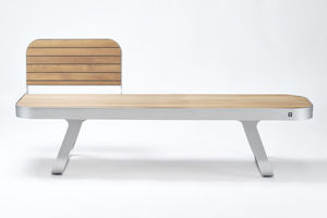 panca pubblica / moderna / in legno / in metallo