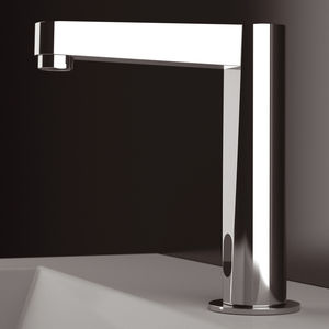 miscelatore per lavabo / in metallo cromato / elettronico / da bagno