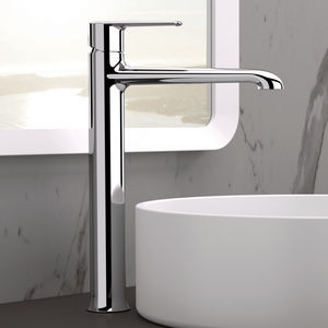miscelatore per lavabo / in ottone cromato / da bagno / 1 foro