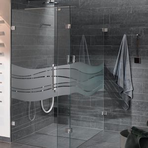 maniglia a tirante per porta di doccia / in acciaio inox / moderna