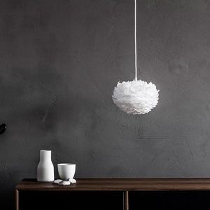 lampada a sospensione / moderna / di carta / in piume
