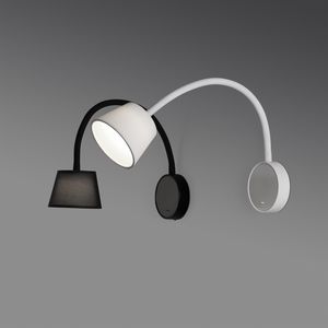 applique moderna / in metallo / in tessuto / LED