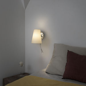 applique moderna / in metallo / in tessuto / LED