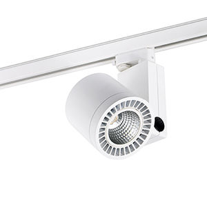 faretti a binario LED / tonda / in ghisa di alluminio / in vetro