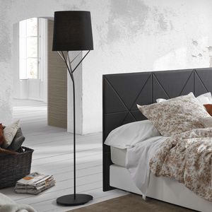 lampada da terra / moderna / in acciaio / in tessuto