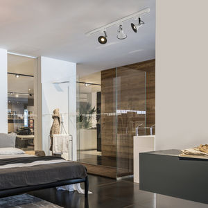 faretti a binario LED / tonda / in metallo / contract