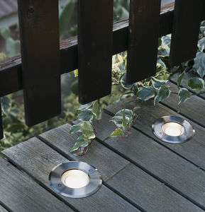 luce da incasso a pavimento / LED / tonda / da giardino