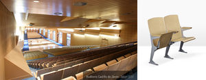 sedia per auditorium in legno