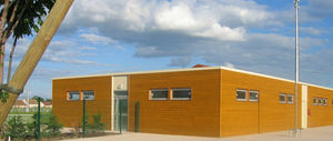 rivestimento di facciata in legno / con scanalature / a doghe