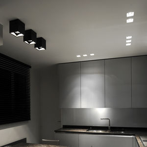 downlight sporgente / LED / quadrato / in lamiera d'acciaio