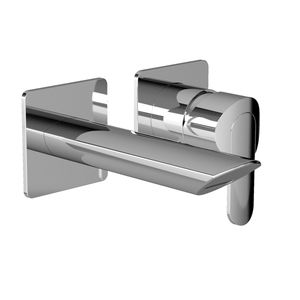 miscelatore per lavabo / da incasso / in metallo cromato / da bagno