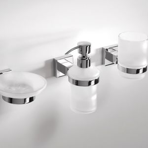 distributore di sapone contract / da parete / in vetro / manuale