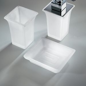 distributore di sapone contract / da appoggio / in vetro / manuale