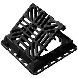 chiusino in ghisa / quadrato / con griglie di ventilazione