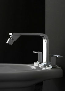 miscelatore doppio comando per bidet / da appoggio / in nichel / in metallo cromato