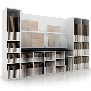 espositore per piastrelle / in legno / a pannello / per negozio