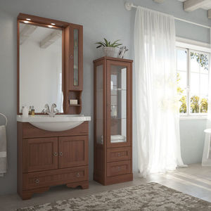 mobile lavabo da appoggio / in quercia / in noce / classico