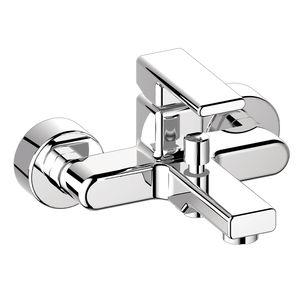 miscelatore per vasca / da parete / in metallo / da bagno