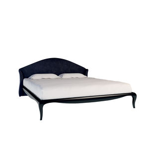 letto matrimoniale / vintage / con testiera imbottita / in tessuto